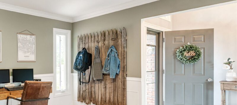 view of an open entry door from the inside of a home
