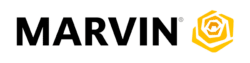 black and yellow marvin rose logo